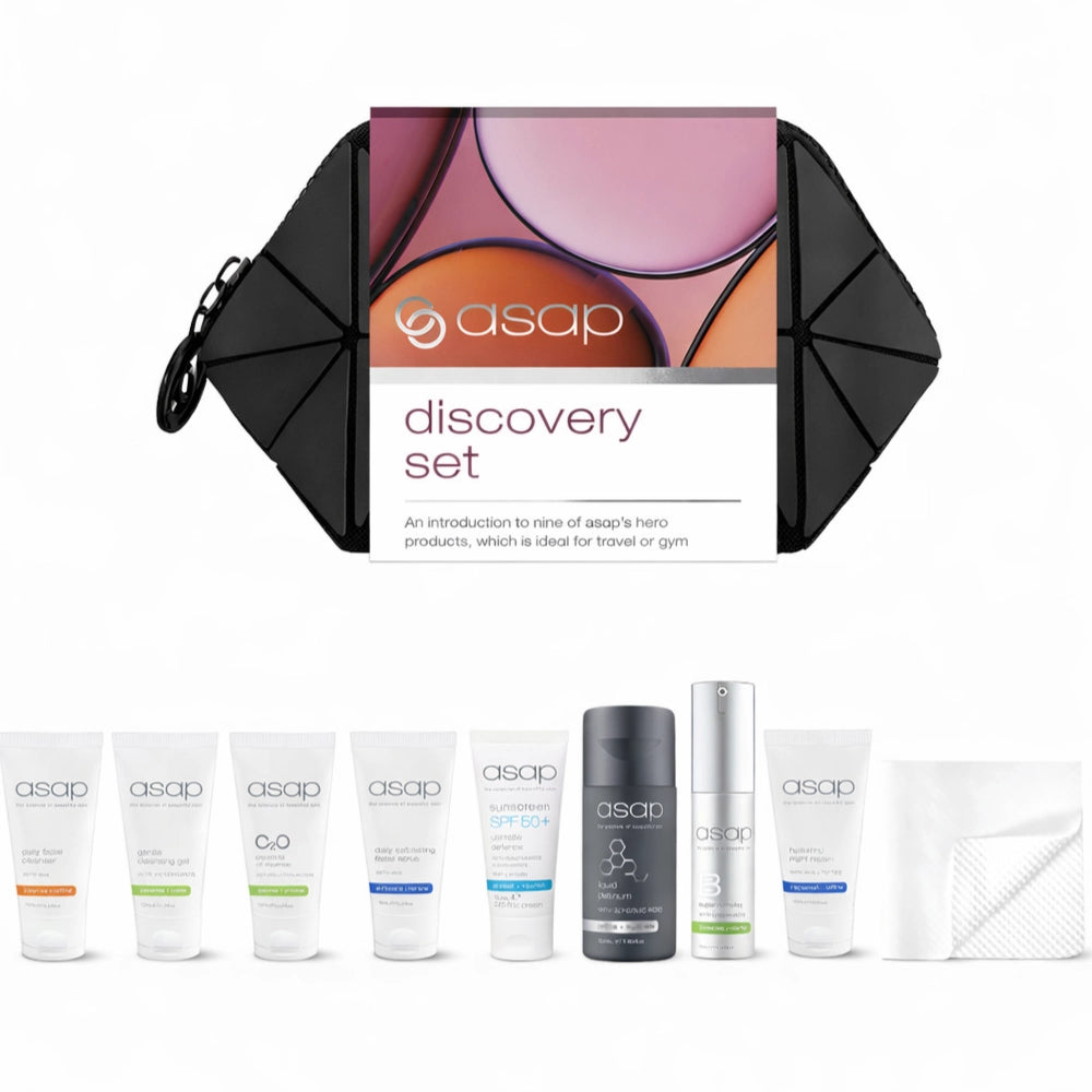 ASAP Discovery Set met vijf travelsize essentials voor een complete mini-routine