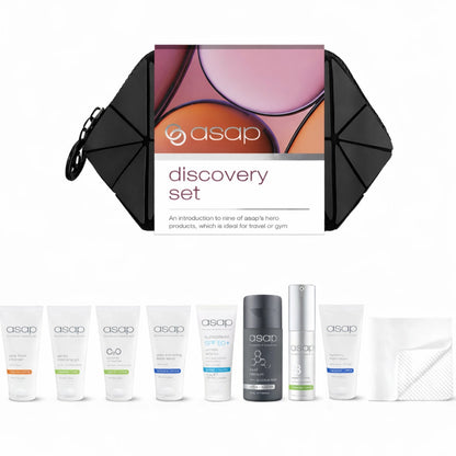 ASAP Discovery Set met vijf travelsize essentials voor een complete mini-routine