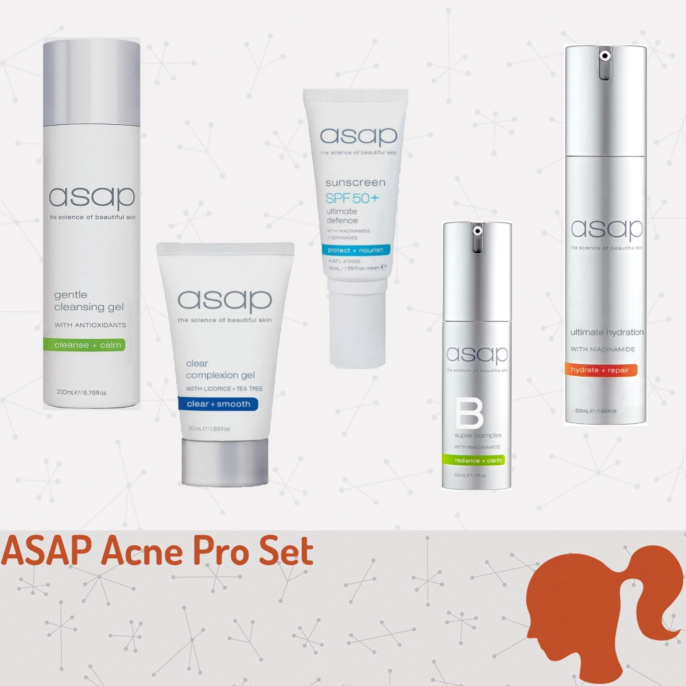 ASAP Perfecte Acne Pro Set 5-delig complete routine met gratis Facial Cloth