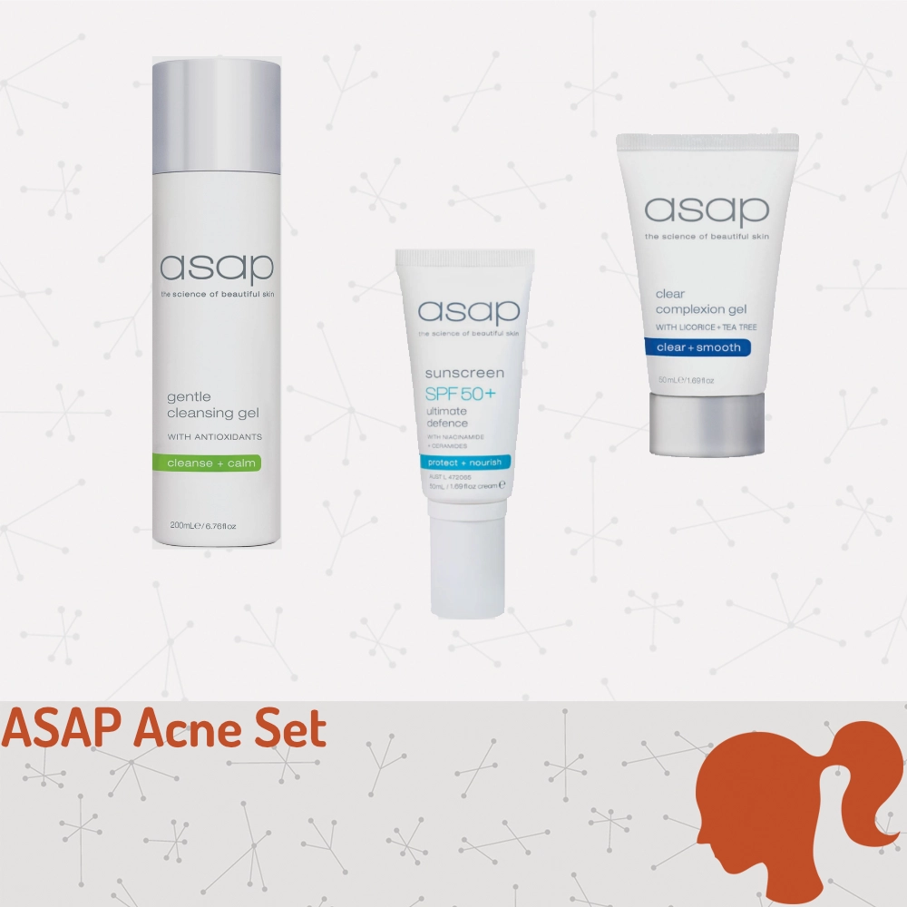 ASAP Perfecte Acne Set 3-delig starterroutine voor puistjes en mee-eters