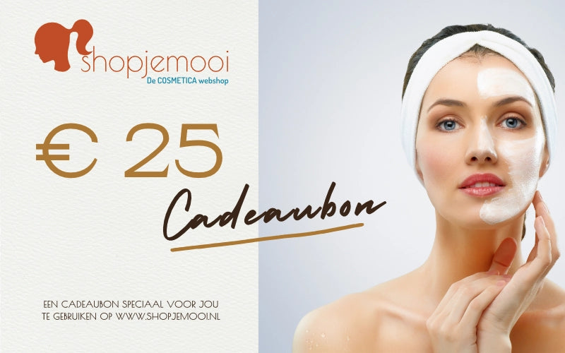 Shopjemooi Cadeaubon presentatie – beschikbaar in €10, €25, €50 en €100