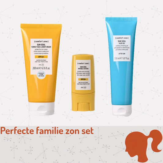 Comfort Zone Perfecte Zon Set Familie — SPF50+ familiecrème, stick en aftersun voor het hele gezin