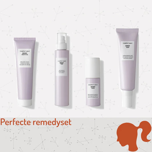 Comfort Zone Perfecte Remedy Set – complete gevoelige huid routine reiniger toner serum crème
